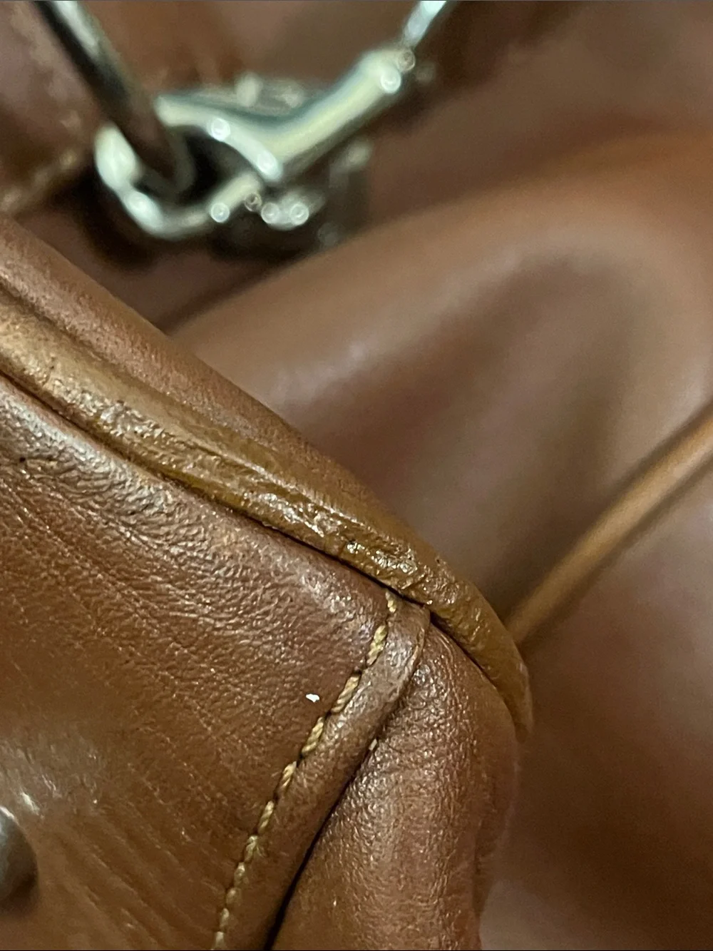 Vintage Authenticated Coach Leather Cabin Bag Duffle Weekender – British Tan